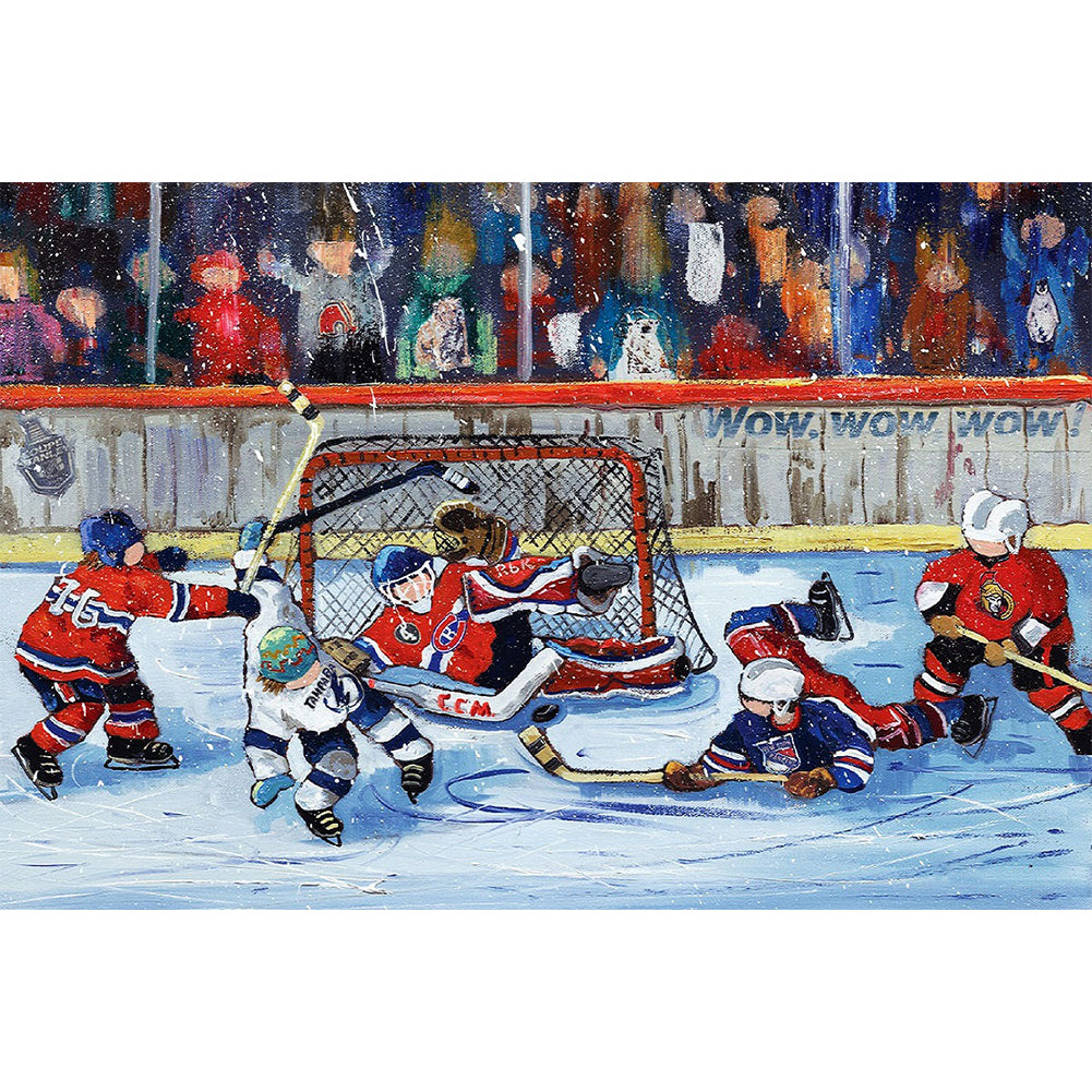 Ice Hockey Game - Full Round Drill Diamond Painting 45*30CM