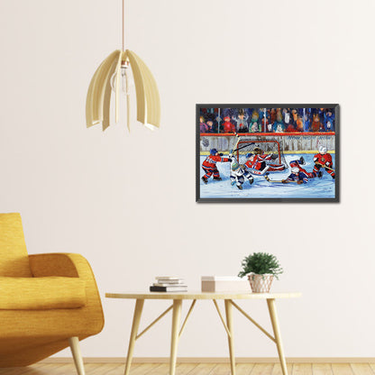 Ice Hockey Game - Full Round Drill Diamond Painting 45*30CM