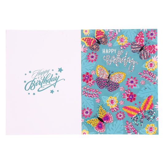 Special Shaped 5D Diamond Painting Happy Birthday Cards DIY Postcards Set