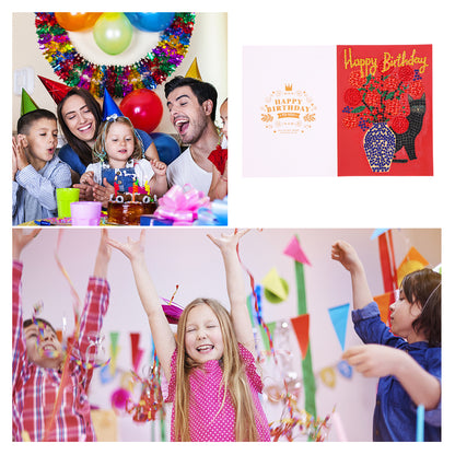 Special Shaped 5D Diamond Painting Happy Birthday Cards DIY Postcards Set
