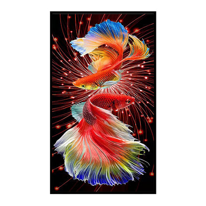 Koi Fish - 11CT Stamped Cross Stitch 40*70CM