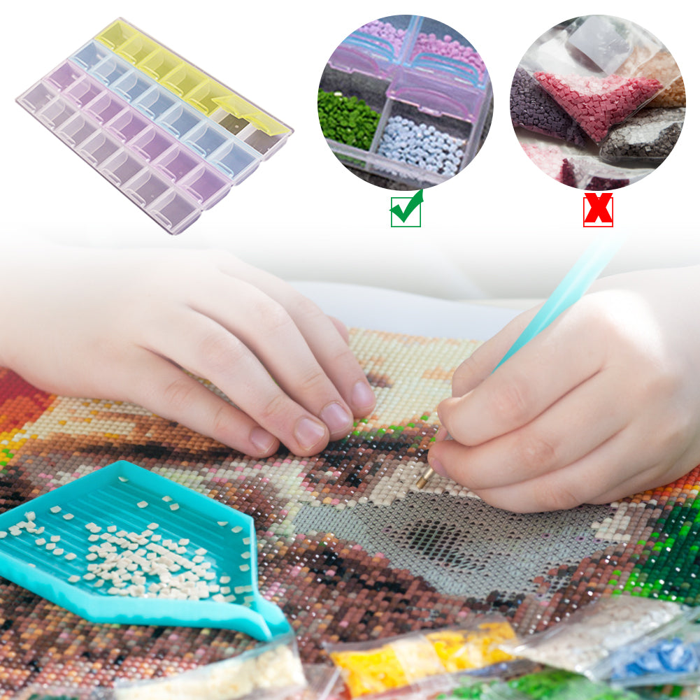 Portable Diamond Painting Storage Box Shockproof Beads Case Accessories