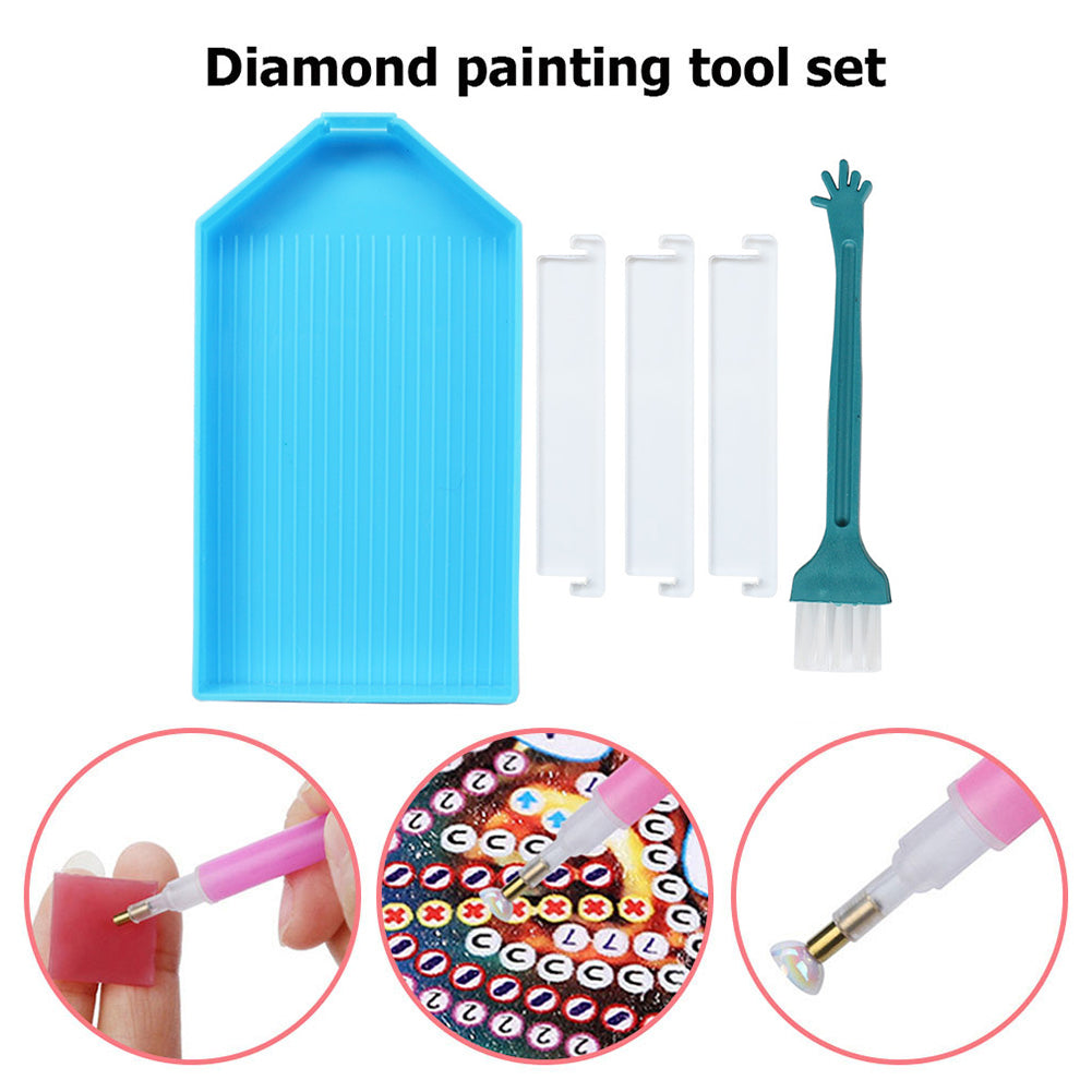 Diamond Painting Plastic Bead Sorting Trays with Slot Nail Art Dotting Tool