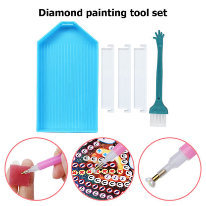 Diamond Painting Plastic Bead Sorting Trays with Slot Nail Art Dotting Tool