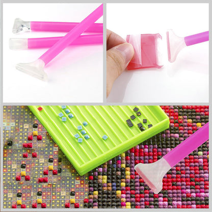 Diamond Painting Plastic Bead Sorting Trays with Slot Nail Art Dotting Tool