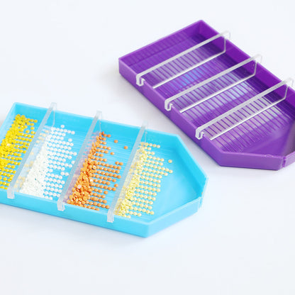 Diamond Painting Plastic Bead Sorting Trays with Slot Nail Art Dotting Tool