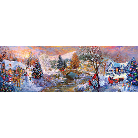 Christmas Town - Full Round Drill Diamond Painting 90*30CM