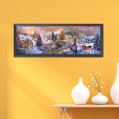 Christmas Town - Full Round Drill Diamond Painting 90*30CM