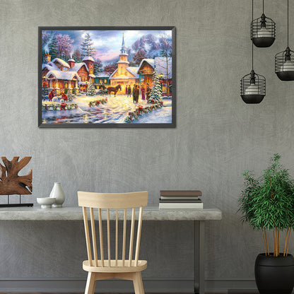 Santa Town - Full Round Drill Diamond Painting 70*50CM