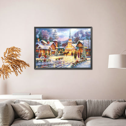 Santa Town - Full Round Drill Diamond Painting 70*50CM