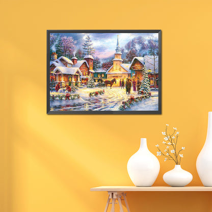 Santa Town - Full Round Drill Diamond Painting 70*50CM