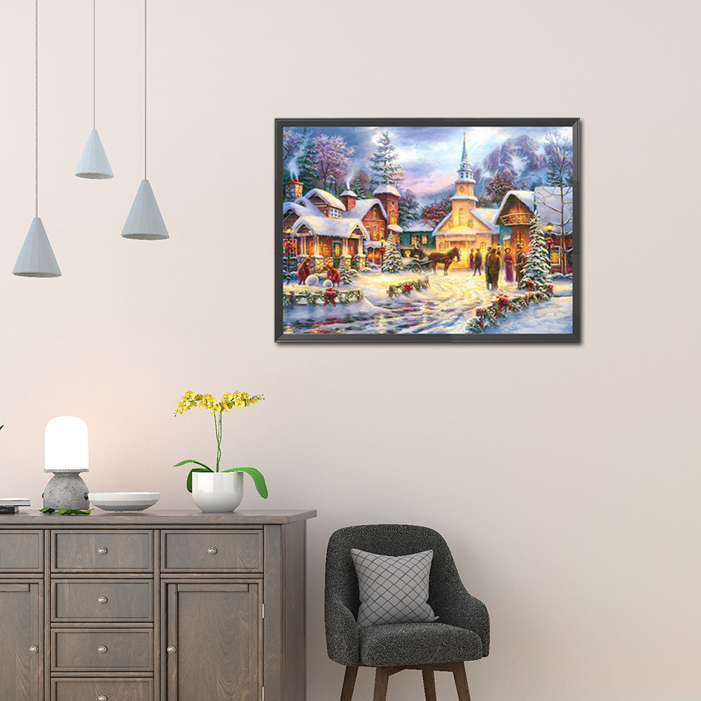 Santa Town - Full Round Drill Diamond Painting 70*50CM