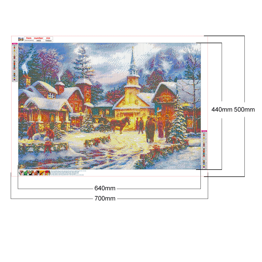 Santa Town - Full Round Drill Diamond Painting 70*50CM