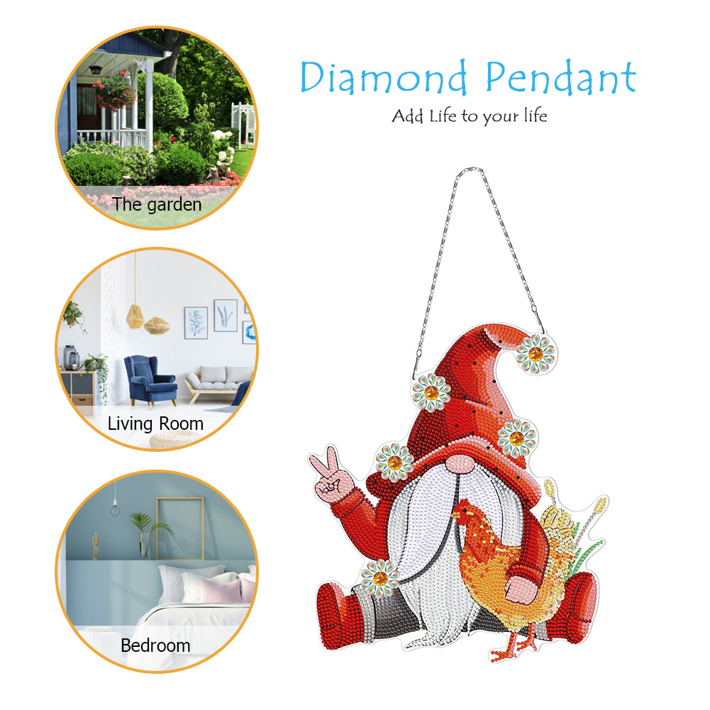 DIY Diamond Special Shape Partial Drill Acrylic Pendant DIY Hanging Decor