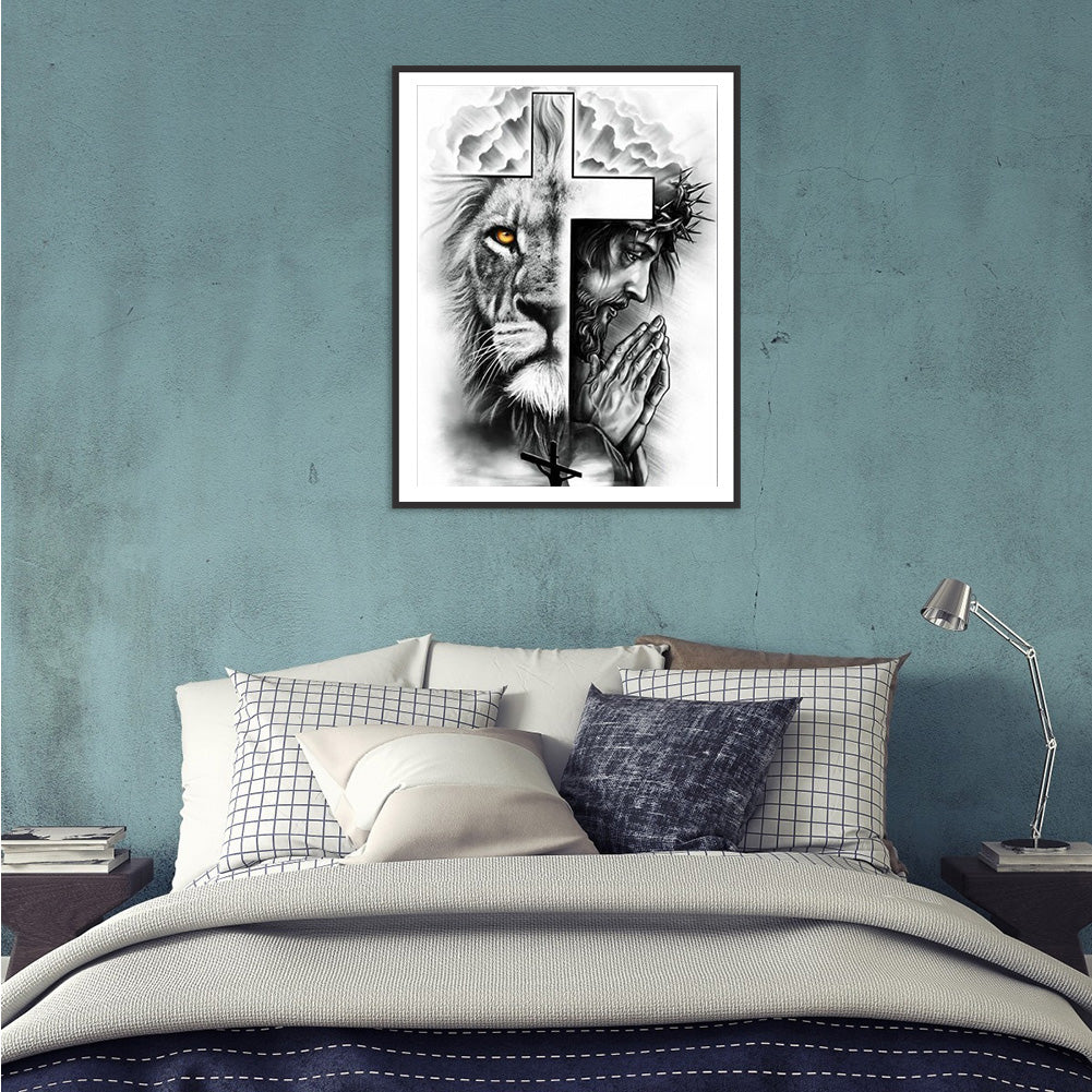 Cross - Full Round Drill Diamond Painting 30*40CM