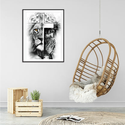 Cross - Full Round Drill Diamond Painting 30*40CM