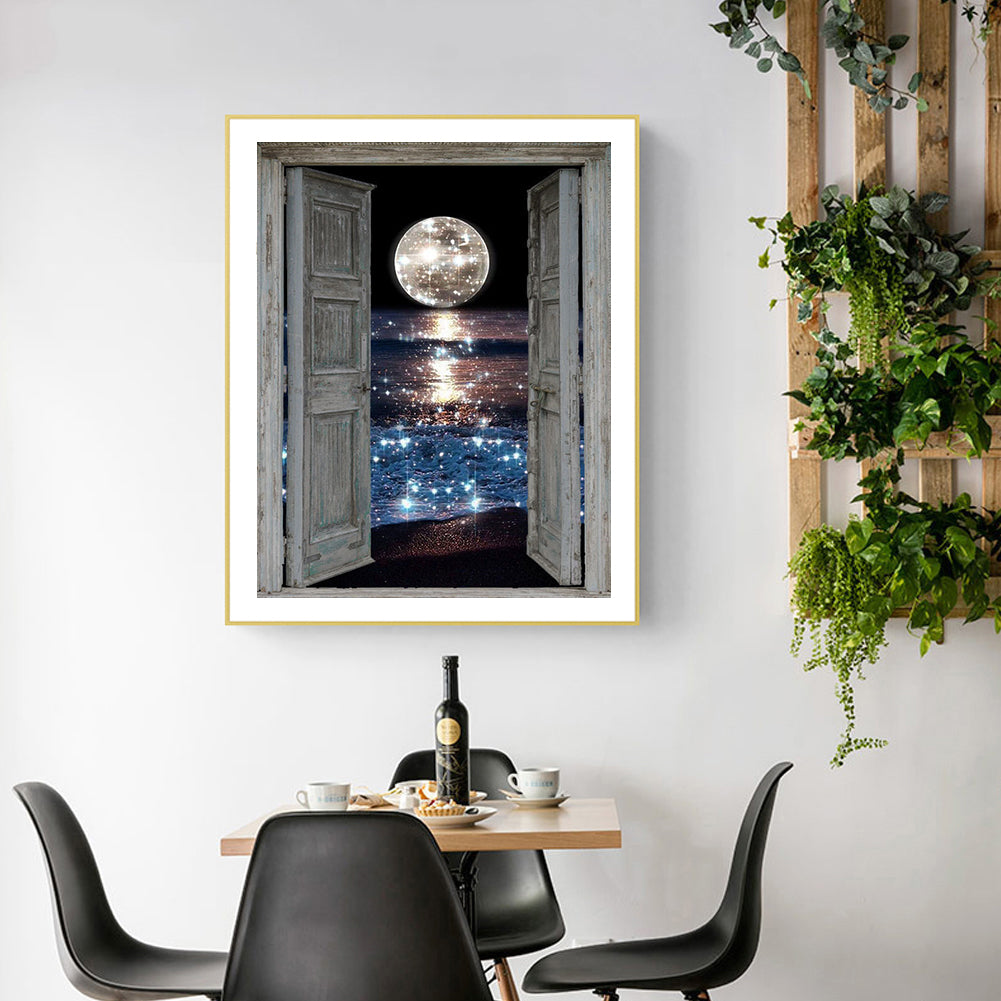 Sea Moon - Full Round Drill Diamond Painting 30*40CM