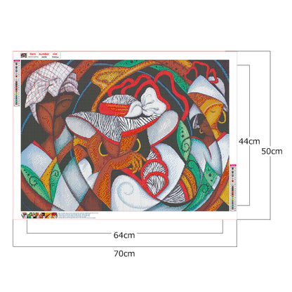 Abstract Painting - Full Round Drill Diamond Painting 70*50CM