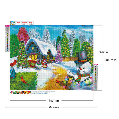 Christmas Snowman - Full Round Drill Diamond Painting 50*40CM