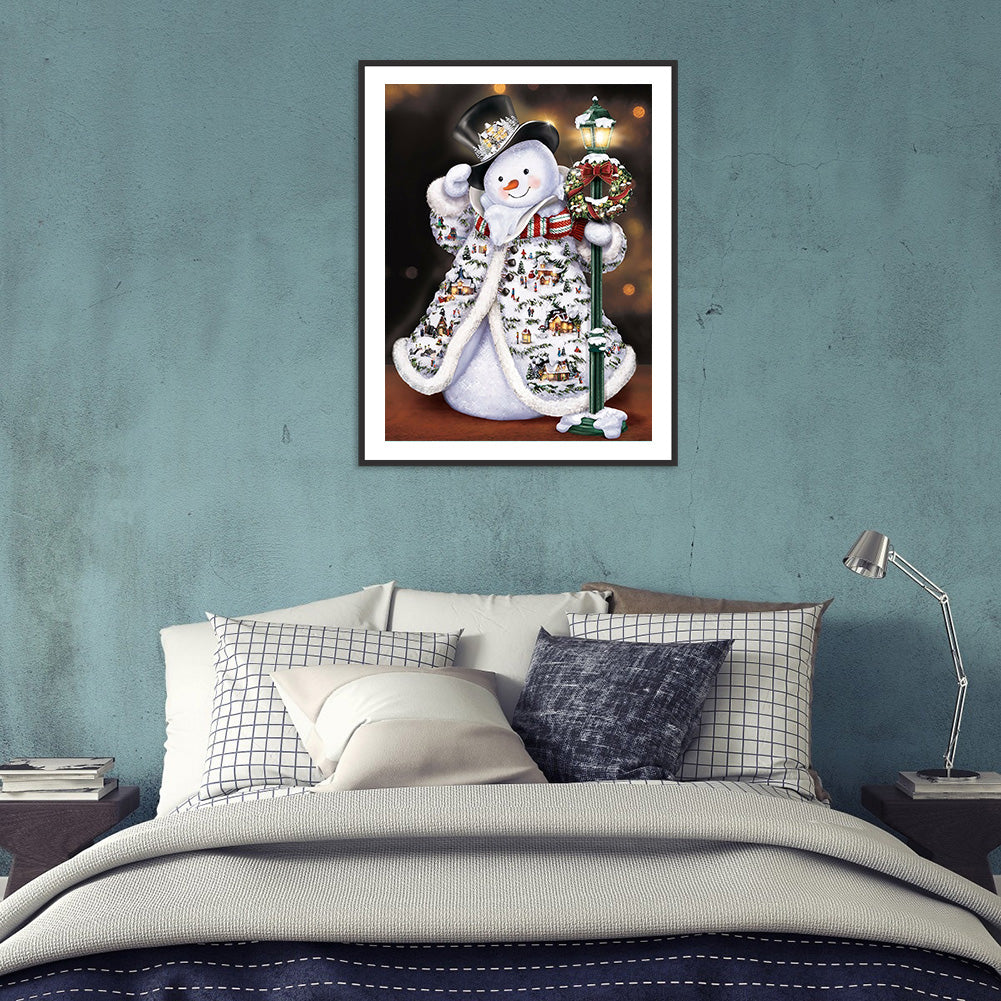 Christmas Snowman - Full Round Drill Diamond Painting 40*50CM