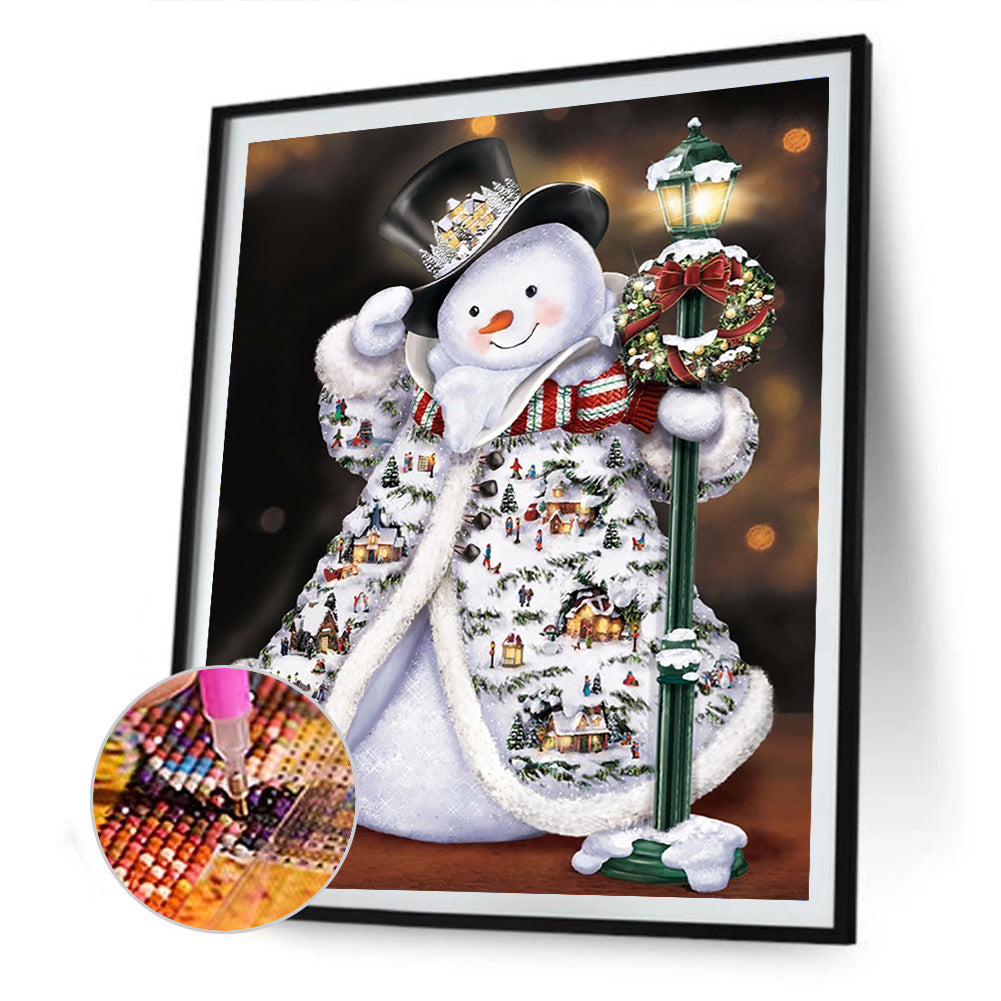 Christmas Snowman - Full Round Drill Diamond Painting 40*50CM