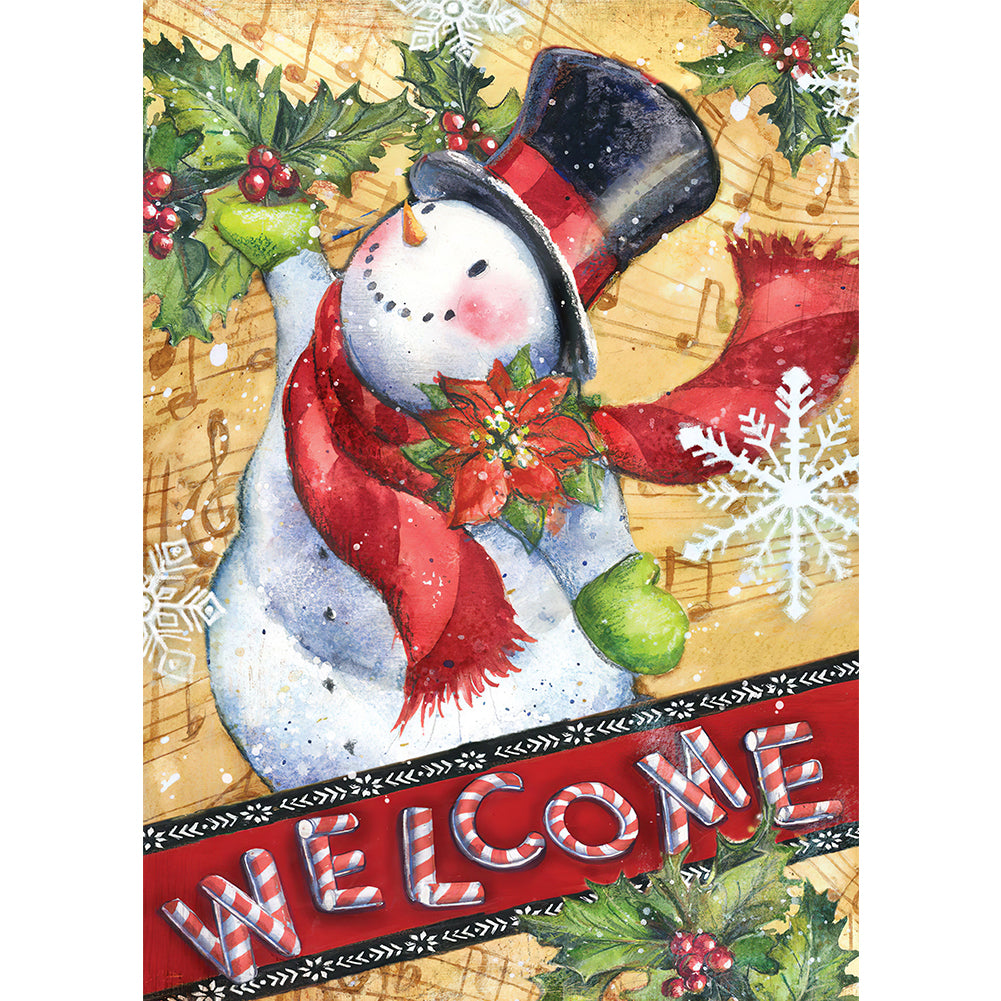 Christmas Snowman - Full Round Drill Diamond Painting 30*40CM