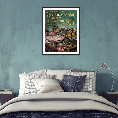 Sewing Machine - Full Round Drill Diamond Painting 40*50CM