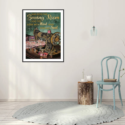 Sewing Machine - Full Round Drill Diamond Painting 40*50CM