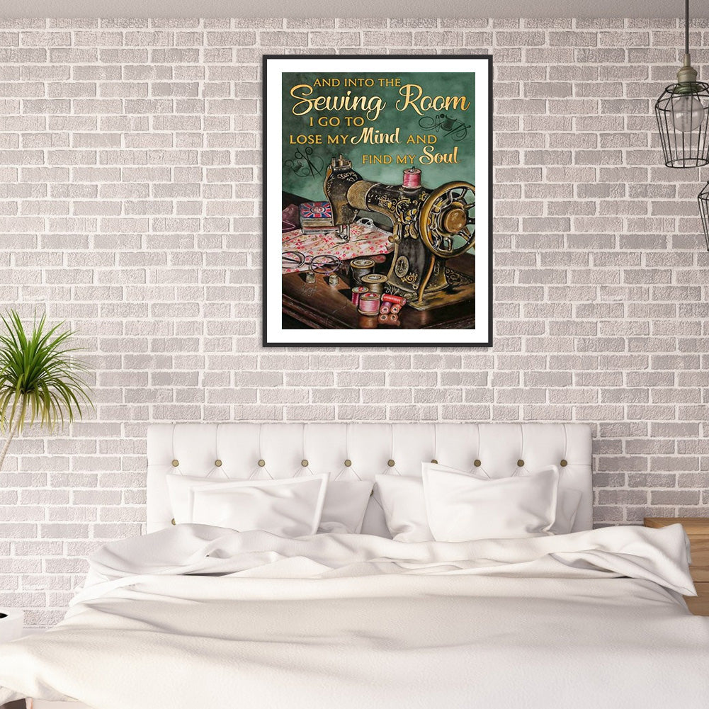 Sewing Machine - Full Round Drill Diamond Painting 40*50CM