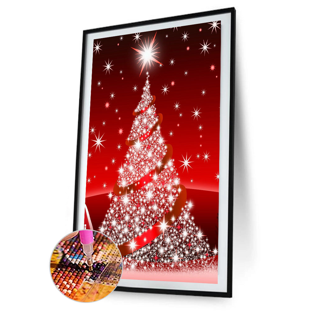 Christmas Tree - Full Round Drill Diamond Painting 40*80CM