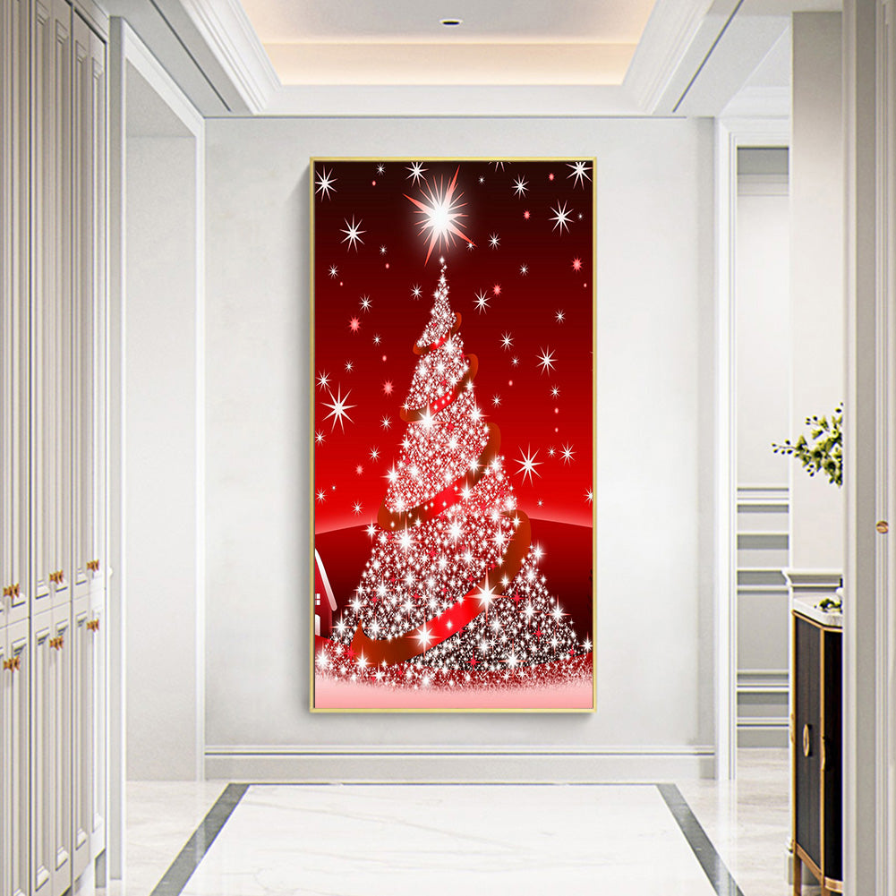 Christmas Tree - Full Round Drill Diamond Painting 40*80CM