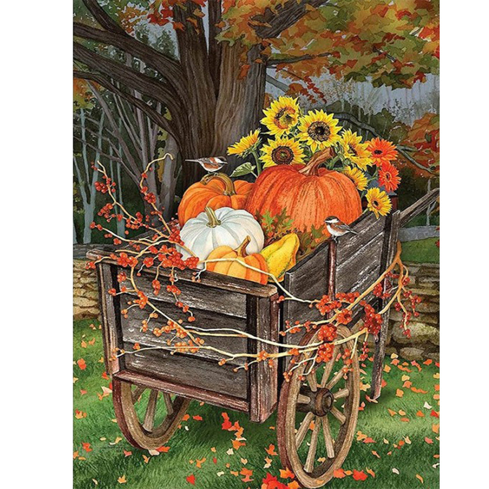 Sunflower Pumpkin - Full Round Drill Diamond Painting 30*40CM