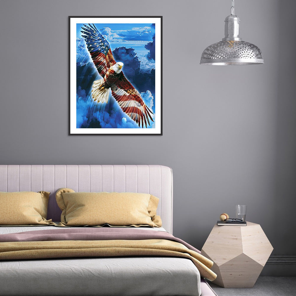 Eagle Flag - Full Round Drill Diamond Painting 30*40CM