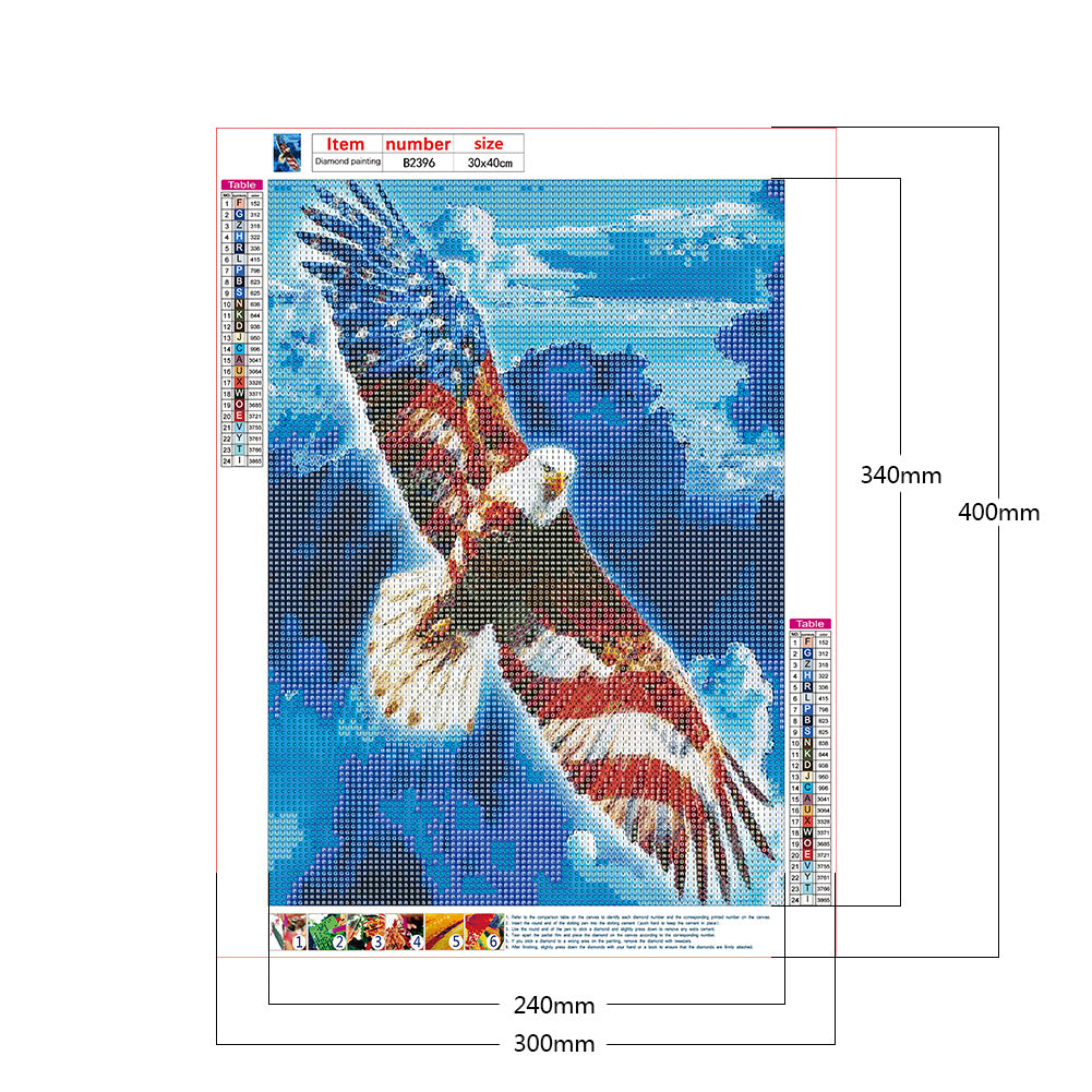 Eagle Flag - Full Round Drill Diamond Painting 30*40CM