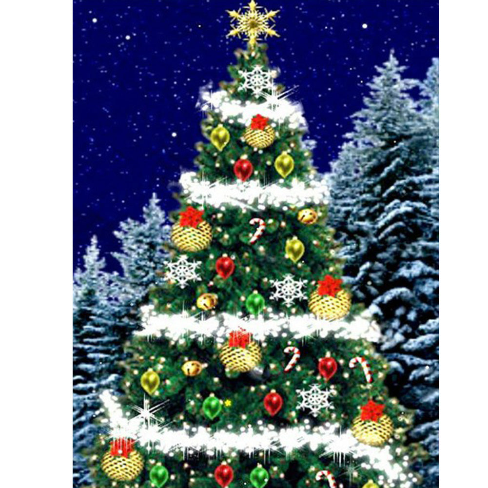 Christmas Tree - Full Round Drill Diamond Painting 40*50CM