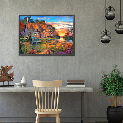 Rural House - Full Round Drill Diamond Painting 70*50CM