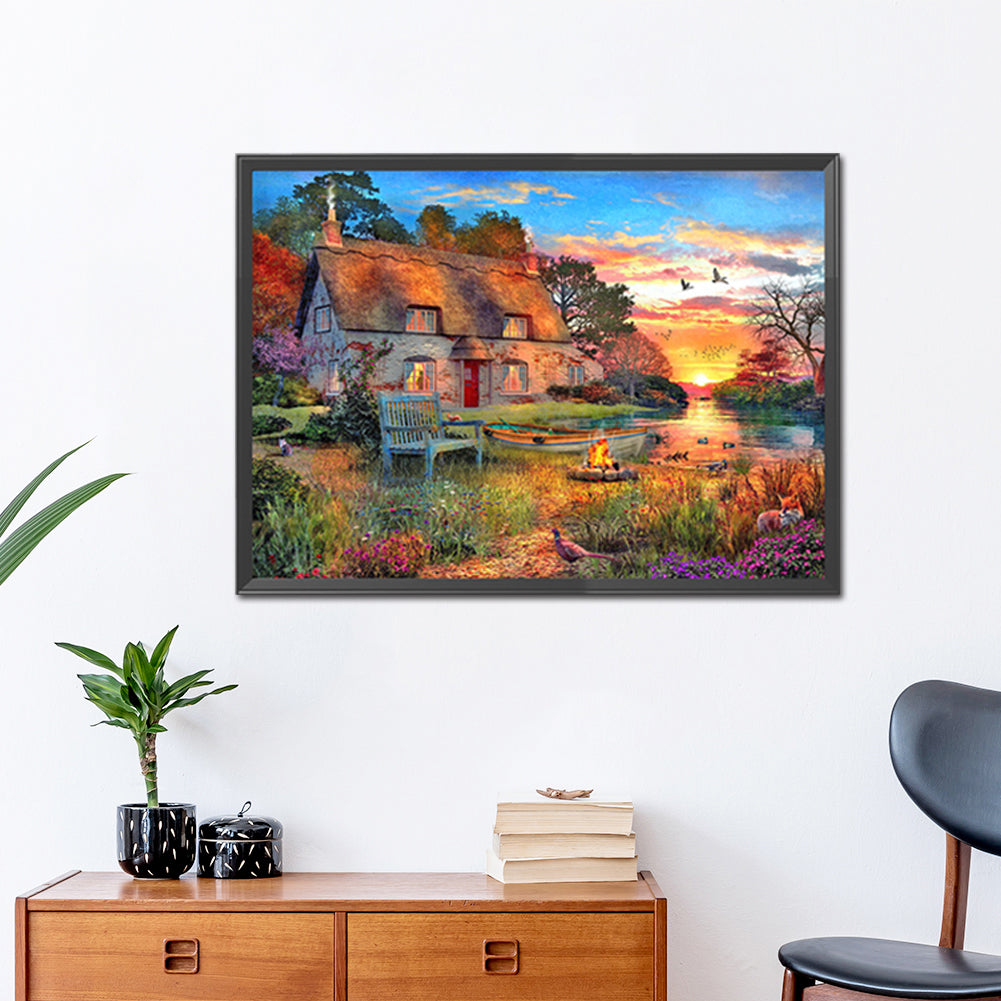 Rural House - Full Round Drill Diamond Painting 70*50CM