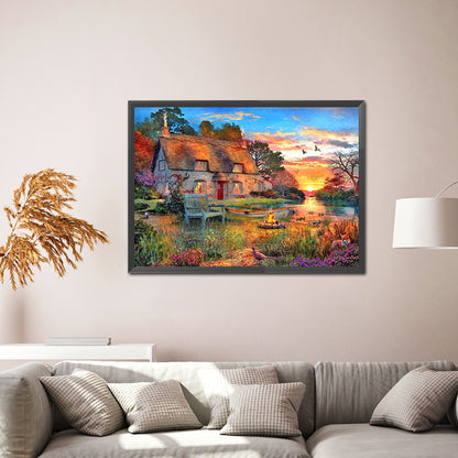 Rural House - Full Round Drill Diamond Painting 70*50CM