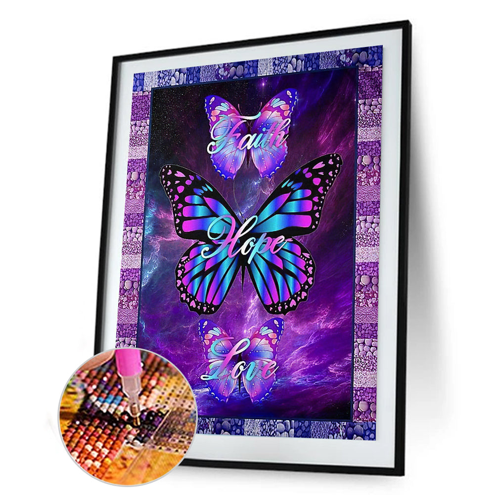 Butterfly - Full Round Drill Diamond Painting 30*40CM