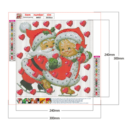 Cute Santa - Full Round Drill Diamond Painting 30*30CM