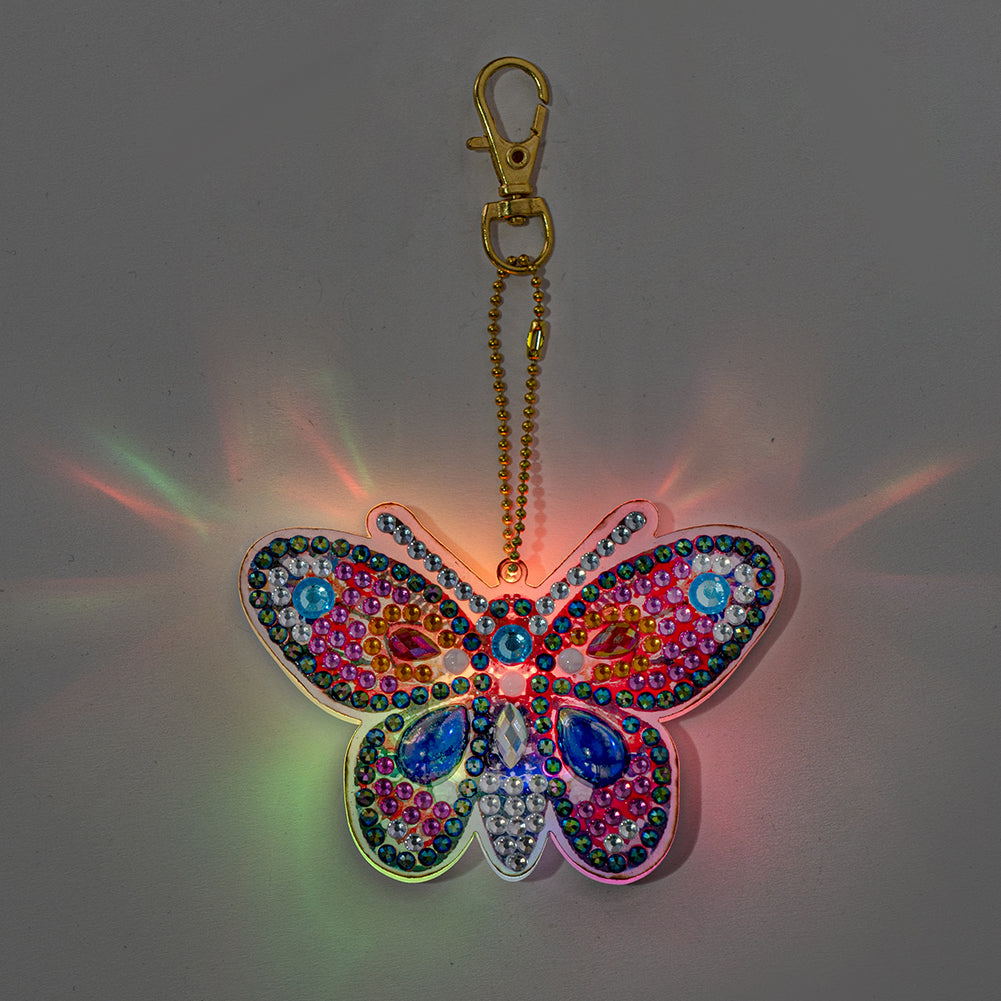 Animal 5D Diamond Painting Keychain Slap Luminous DIY Bag Decoration Gifts