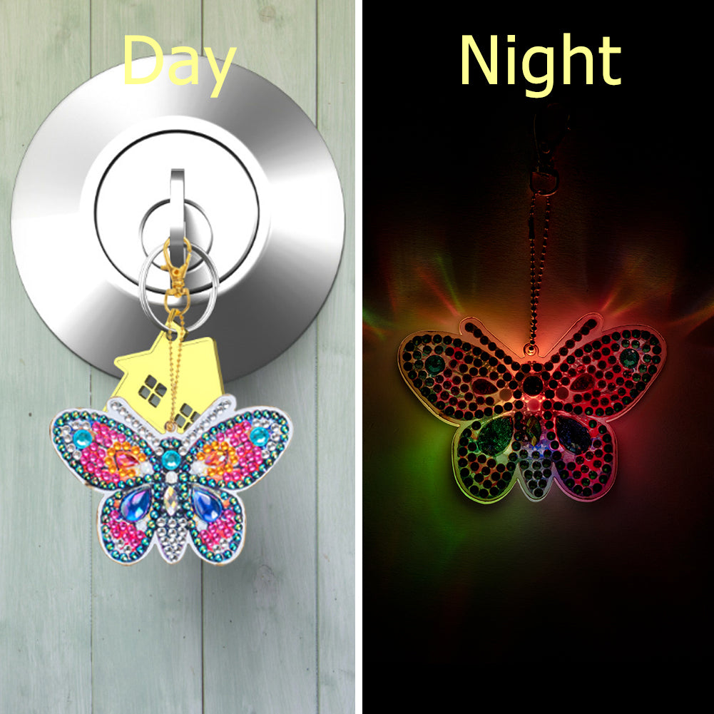 Animal 5D Diamond Painting Keychain Slap Luminous DIY Bag Decoration Gifts