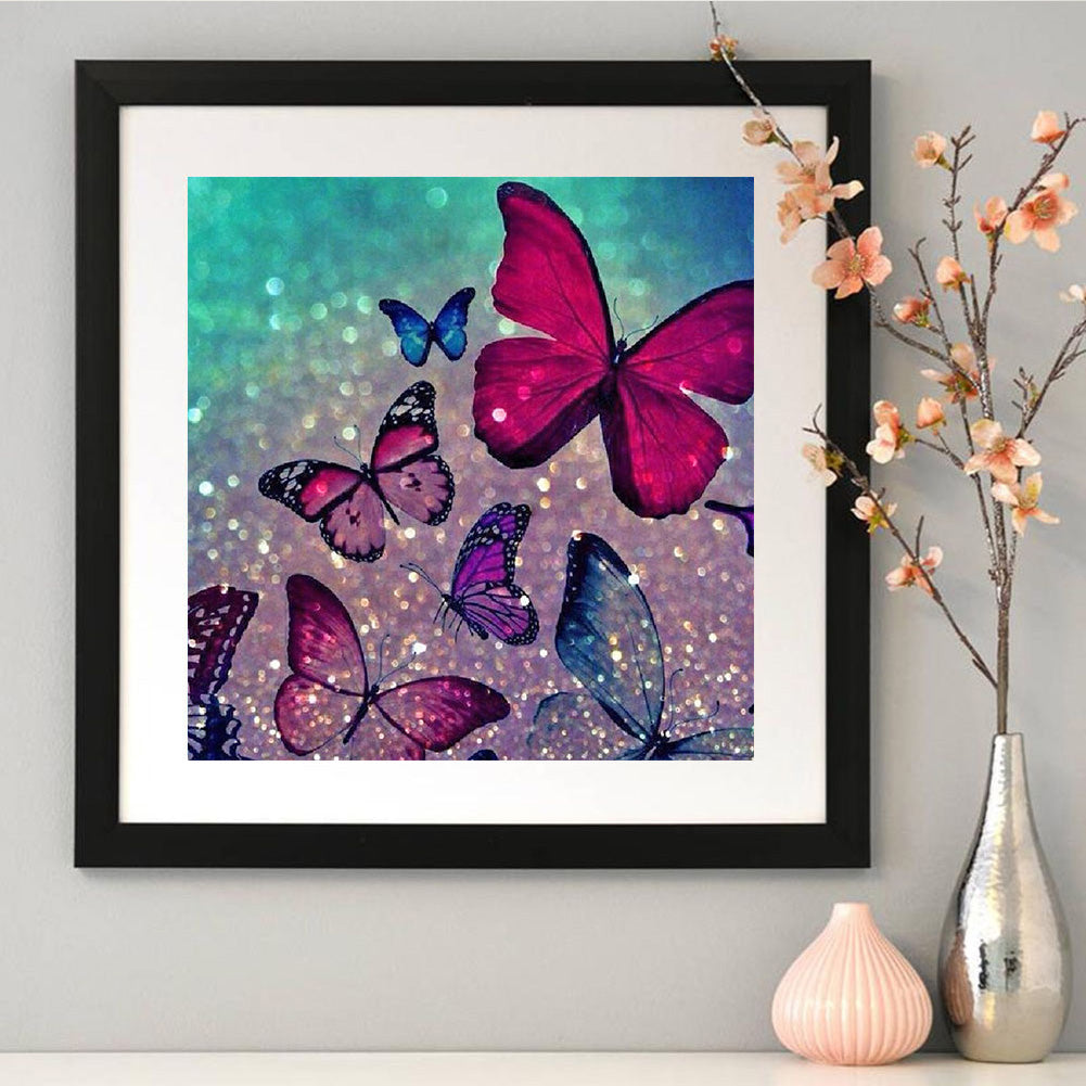 Color Butterfly - Full Square Drill Diamond Painting 30*30CM