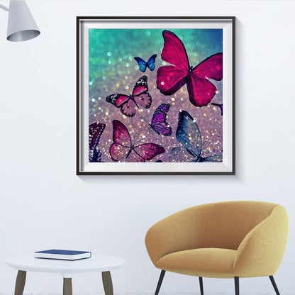 Color Butterfly - Full Square Drill Diamond Painting 30*30CM