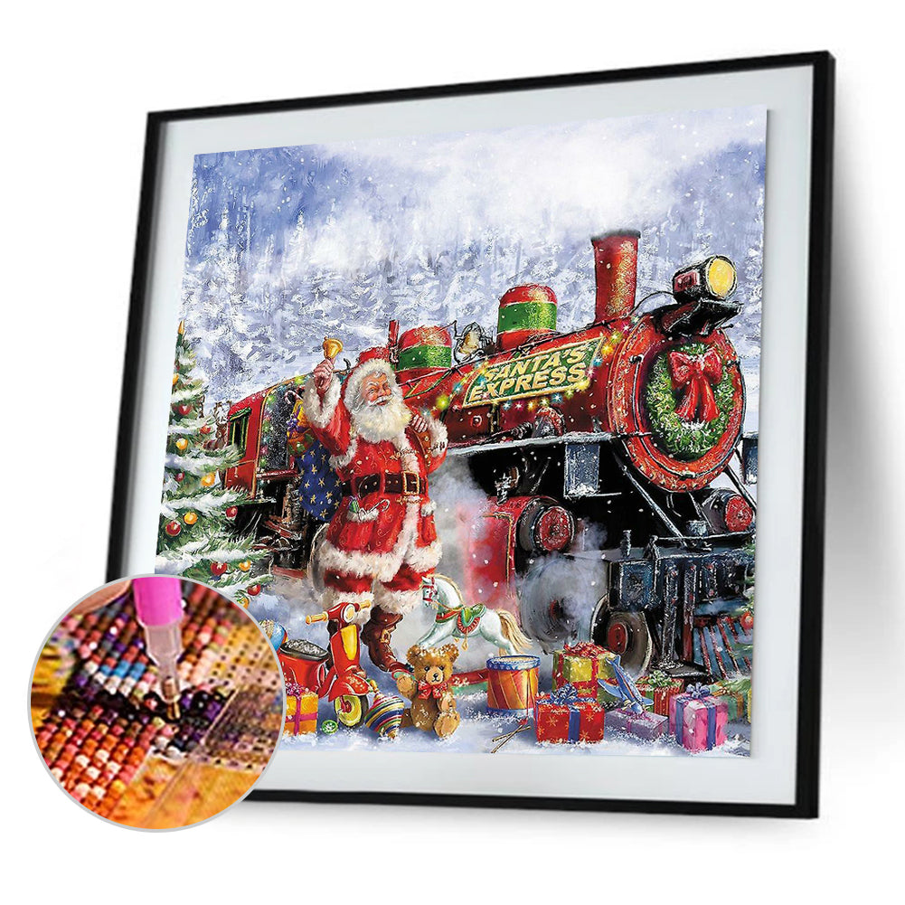 Santa Train - Full Round Drill Diamond Painting 40*40CM