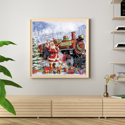 Santa Train - Full Round Drill Diamond Painting 40*40CM