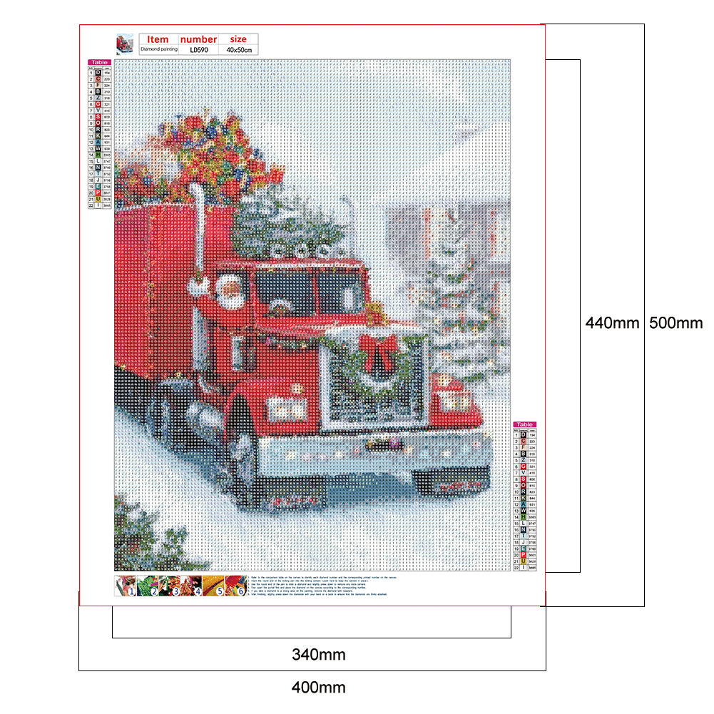 Santa Cart - Full Round Drill Diamond Painting 40*50CM