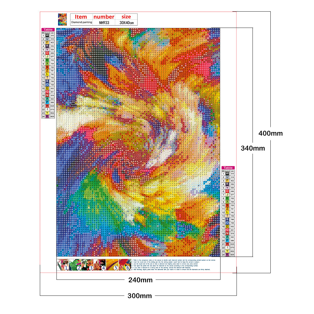 Colored Clouds - Full Round Drill Diamond Painting 30*40CM