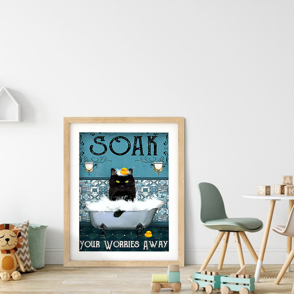 Wacky Bathroom - Full Round Drill Diamond Painting 30*40CM