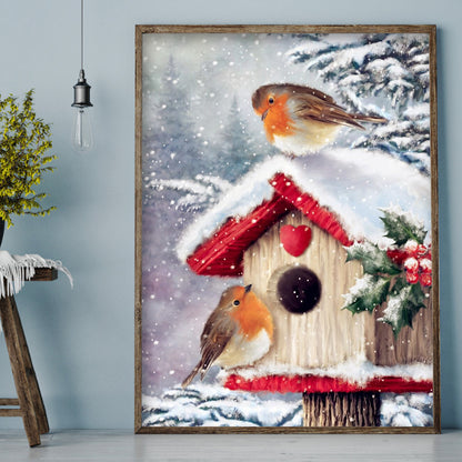 Christmas Snow - Full Round Drill Diamond Painting 30*40CM